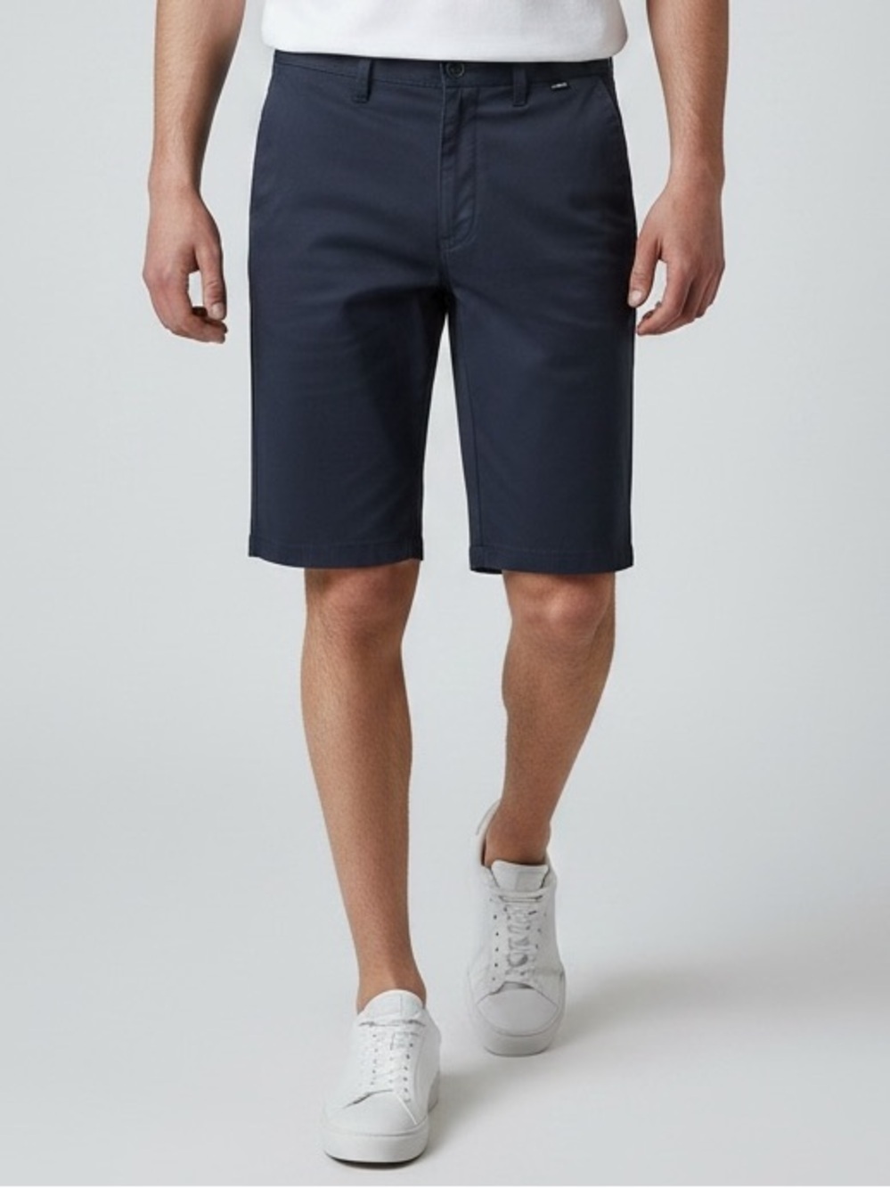 Hurley Mens Shorts Flat Front Chino Shorts Casual Navy Blue Size 30